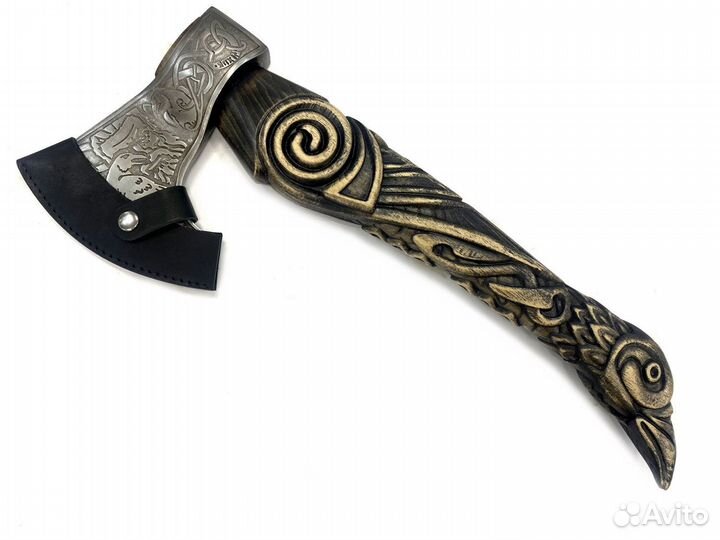 Топор ручной работы ворон 3D