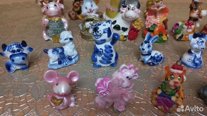 Фигурки, гжель, статуэтки