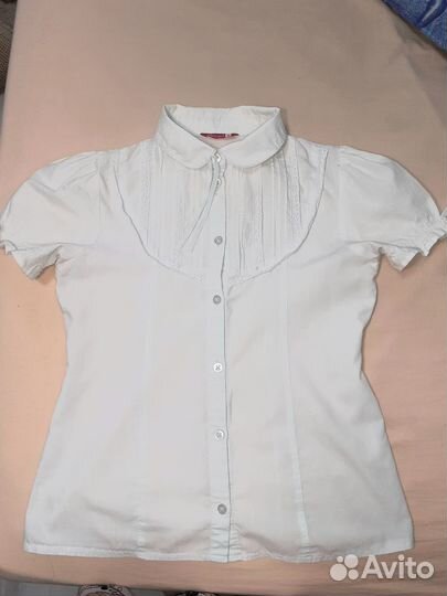 Блузка школьная белая для девочки новая Pelican146