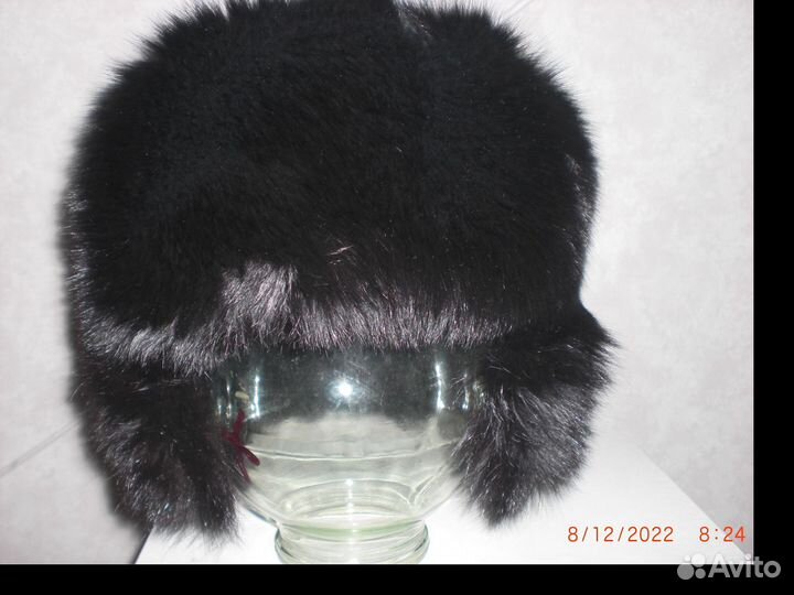 Шапка ушанка из меха песца