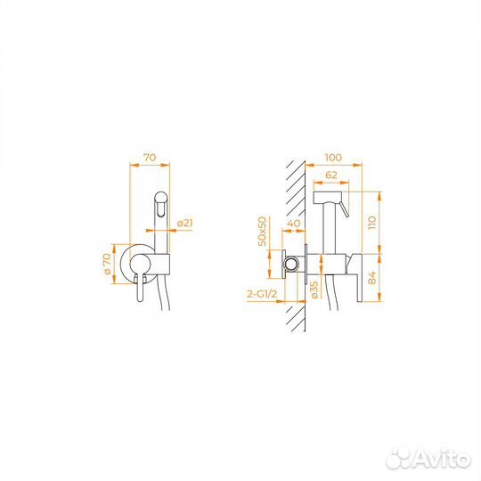 Гигиенический душ RGW SP-206B