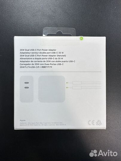 Apple 35W Power Adapter Dual USB-C Port