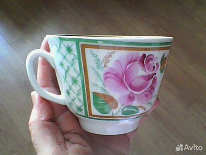 Чашки Лфз ручная роспись, Чайник