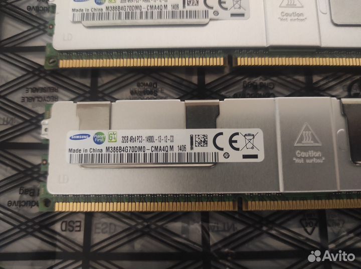 Серверная DDR3 ECC REG планки по 32 Гб Samsung