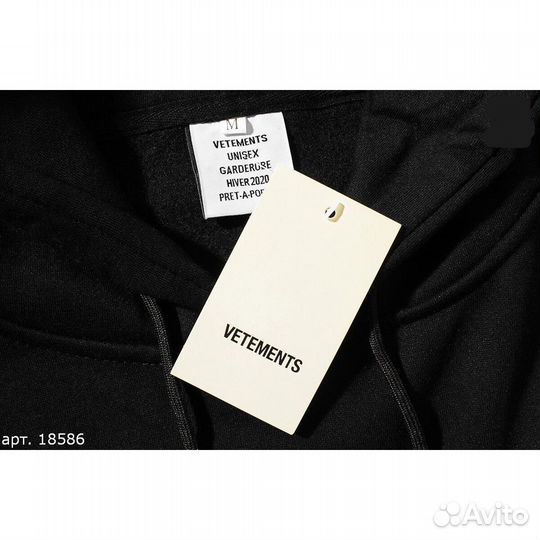 Худи Vetements letter Чёрный