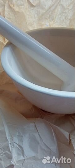 Ступка с пестиком Фарфоровая