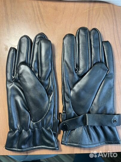 Кожаные перчатки, можно использовать телефон