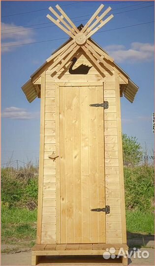 Дачный туалет деревянный с установкой лвб 576