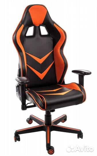 Компьютерное кресло Racer черное - оранжевое