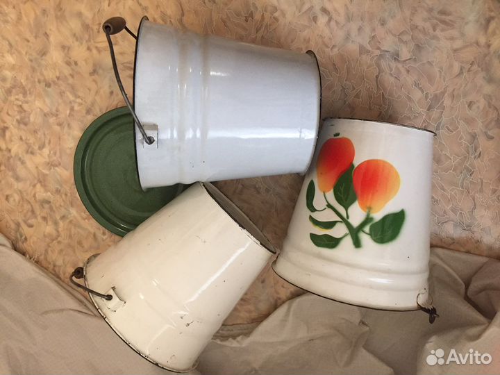 Ведро эмалированное СССР б/у 12 л