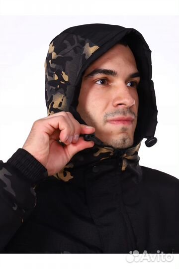 Костюм Горка Демисезонный Рипстоп черный мультикам