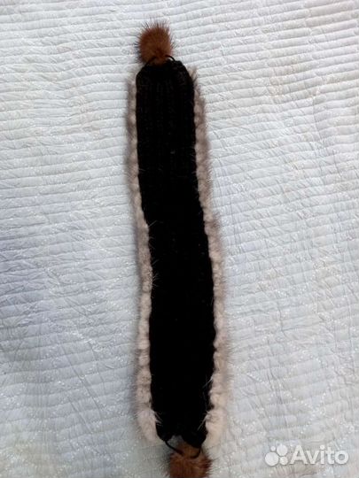 Повязка ободок на голову из норки