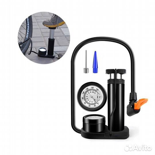 Насос велосипедный ножной с манометром