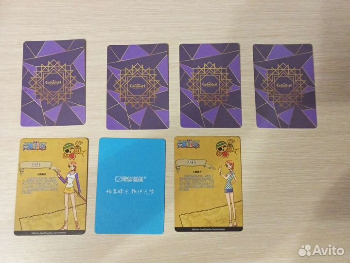 Карточки Genshin impact, One piece