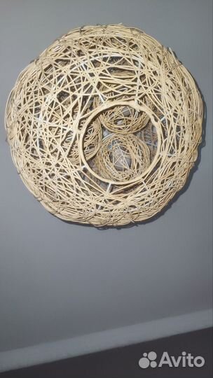 Абажур плетеный