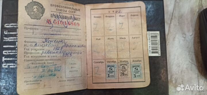 Профсоюзный билет