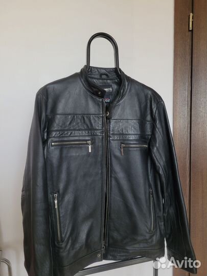 Куртка кожаная мужская L