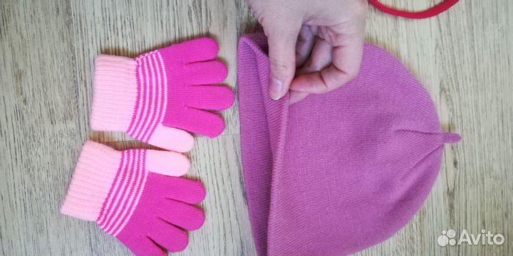 Комплект шапки варежки перчатки от 0 до 18 месяцев