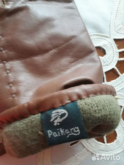 Перчатки из натуральной кожи новые