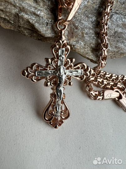Крестик с цепочкой