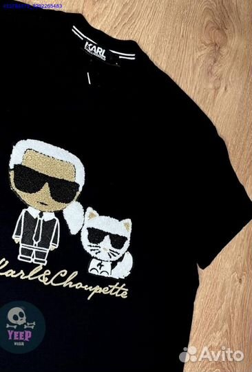 Футболка Karl Lagerfeld черная S XL XXL (Арт.48377)