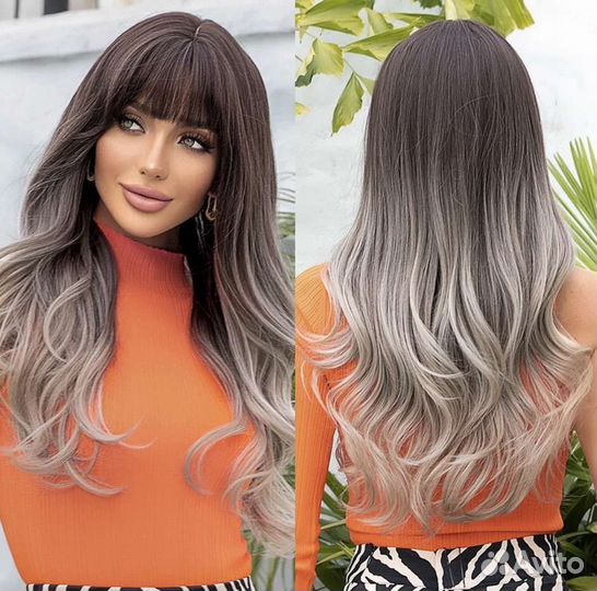 Парик омбре русый волнистый. Новый