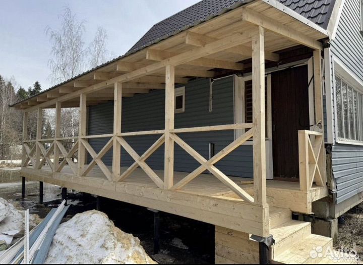 Строительство/ терассы веранды пристройек /бани