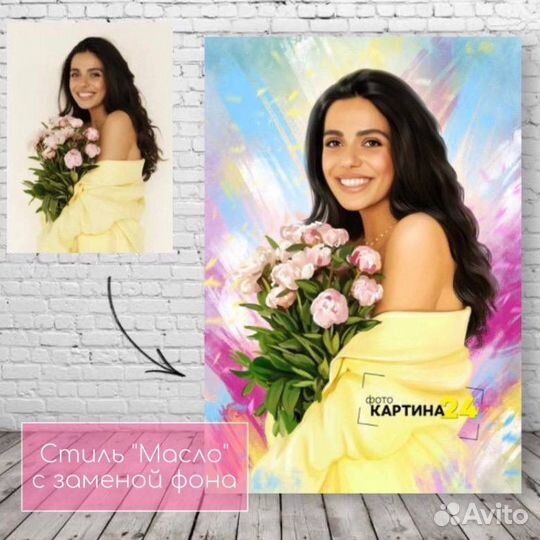 Портрет на холсте по фото. Печать на холсте