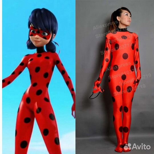 Новый Костюм Леди баг Аниматор + парик