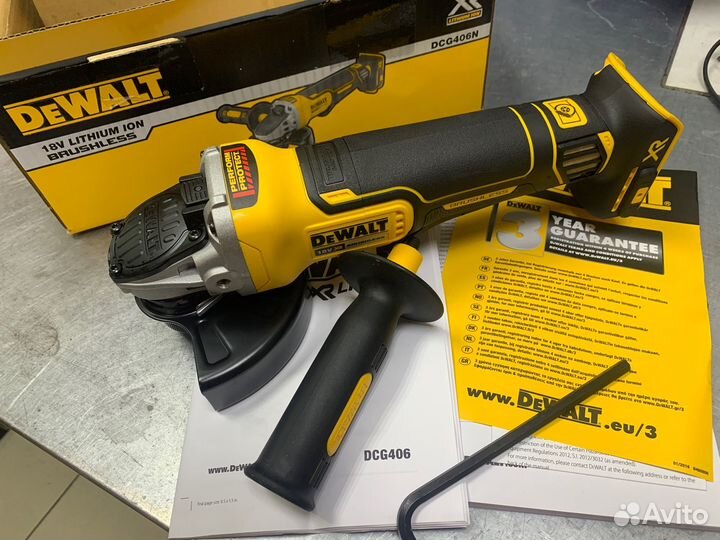 Аккумуляторная бесщеточная ушм dewalt DCG406N 18В