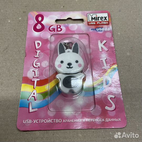 Флеш диск mirex Rabbit 8гб White (13600-kidrbg08)