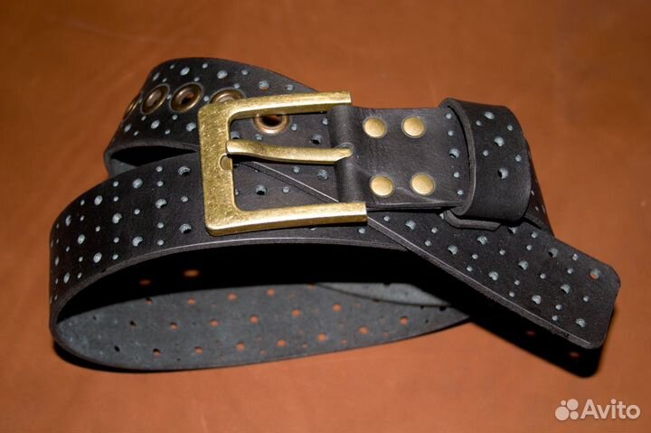 Ремень кожаный перфорированный