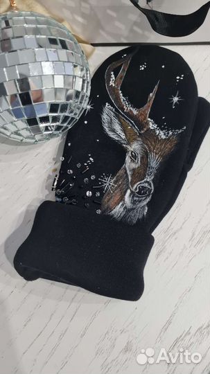 Варежки с ручной росписью