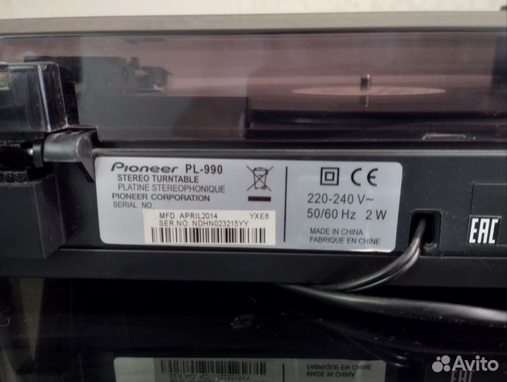 Виниловый проигрыватель Pioneer PL-990