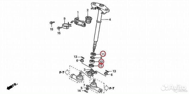 Подшипник рулевого вала ком-кт Honda TRX500/TRX680