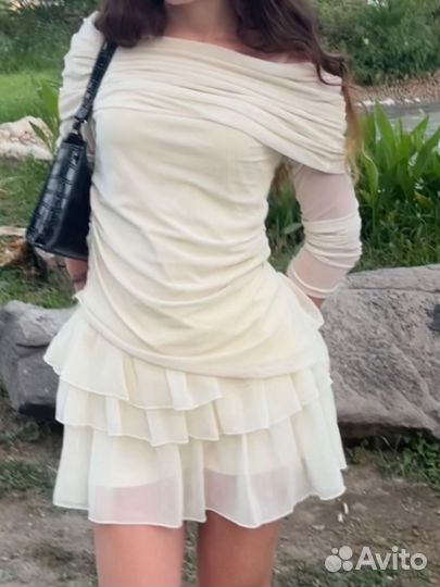 Комплект топ и юбка-шорты