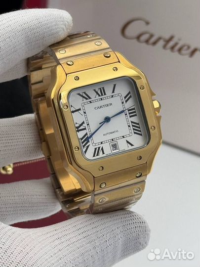 Часы Cartier Santos Automatic золотые