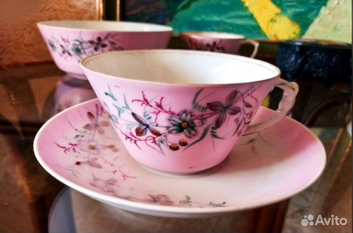 Фарфор Кузнецов.19 век. Набор чайно-кофейный