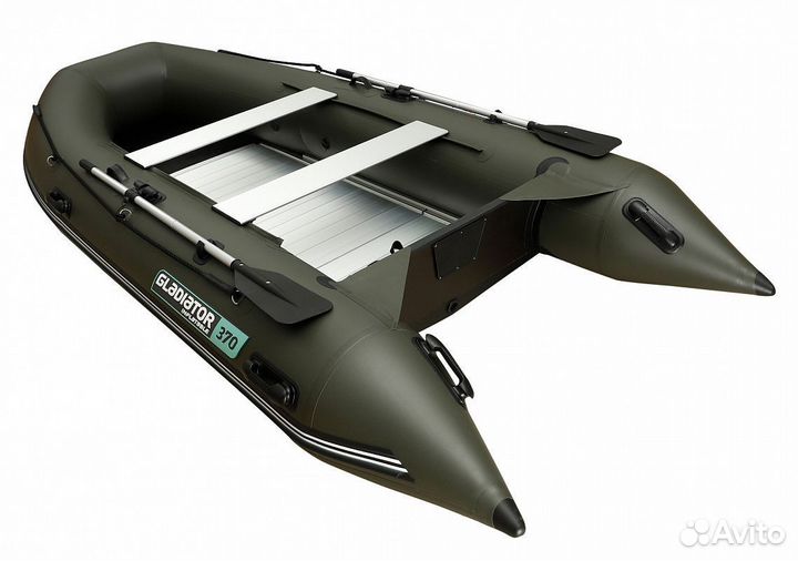 Лодка gladiator B370AL темно-зеленого цвета