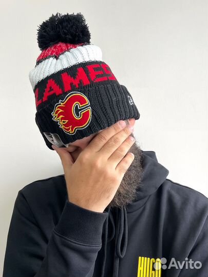 Шапка зимняя NHL Calgary Flames