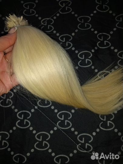 Волосы для наращивания натуральные блонд бу