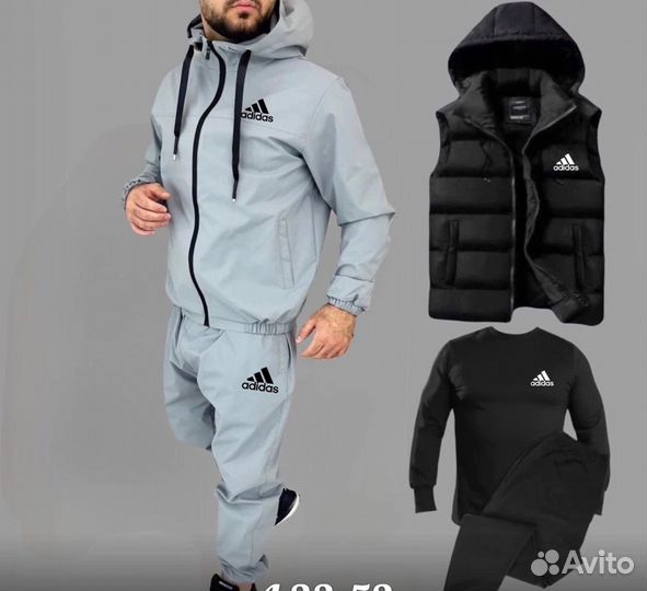 Спортивный костюм 5в1 плащевка Adidas