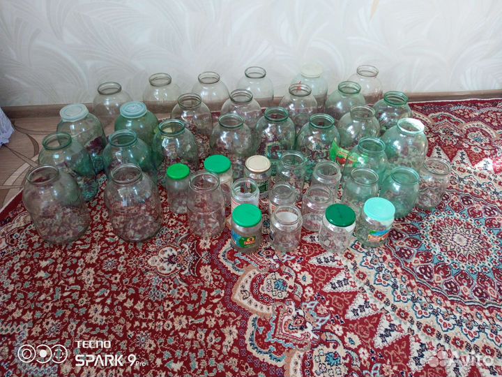 Стеклянная банка 3л и маленький