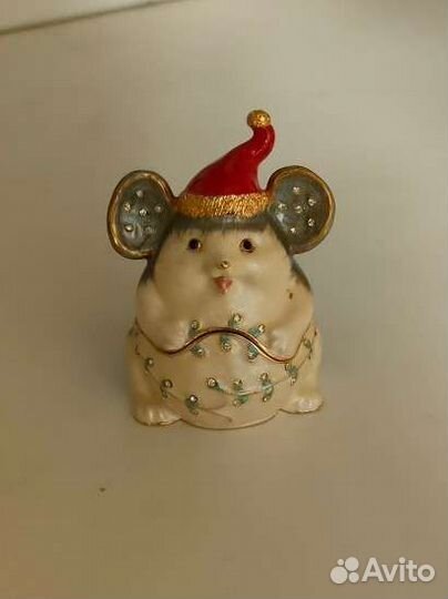 Шкатулка со стразами символ года мыши