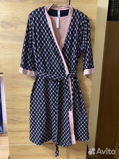 Комплект в роддом халат и сорочка для кормящих