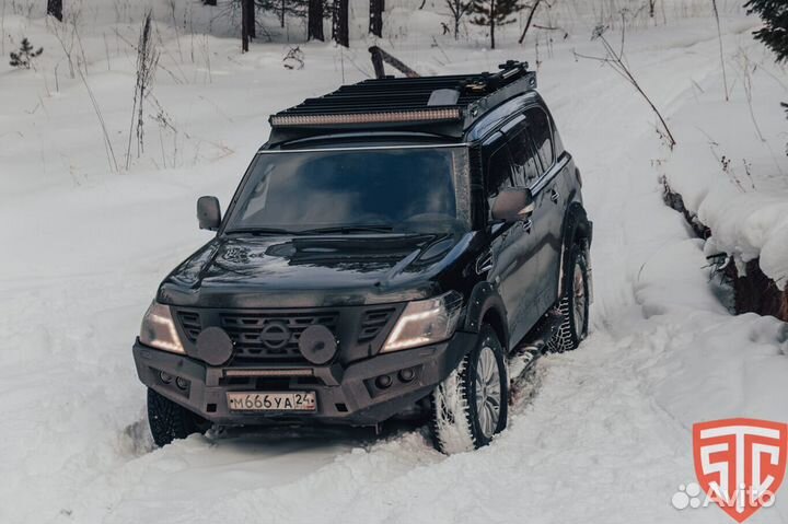 Бампер силовой передний STC Nissan Patrol Y62 2014