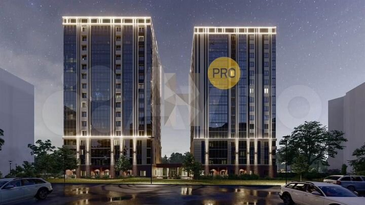 2-к. квартира, 70,8 м², 11/16 эт.