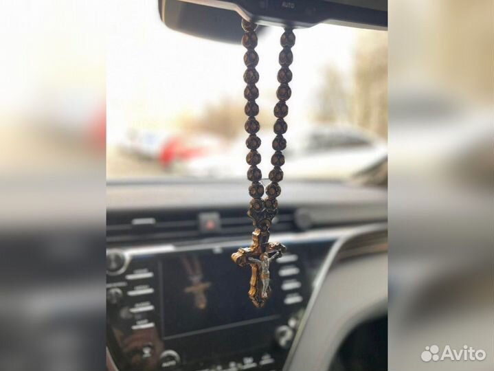 Автомобильные чётки-крест, православные, подвеска