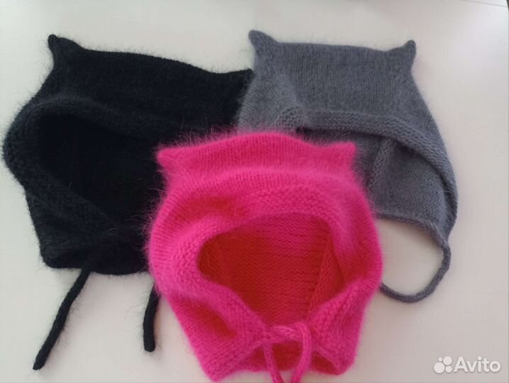 Шапка-чепчик из пуха норки