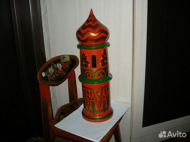 Штоф расписной в русском стиле футляр